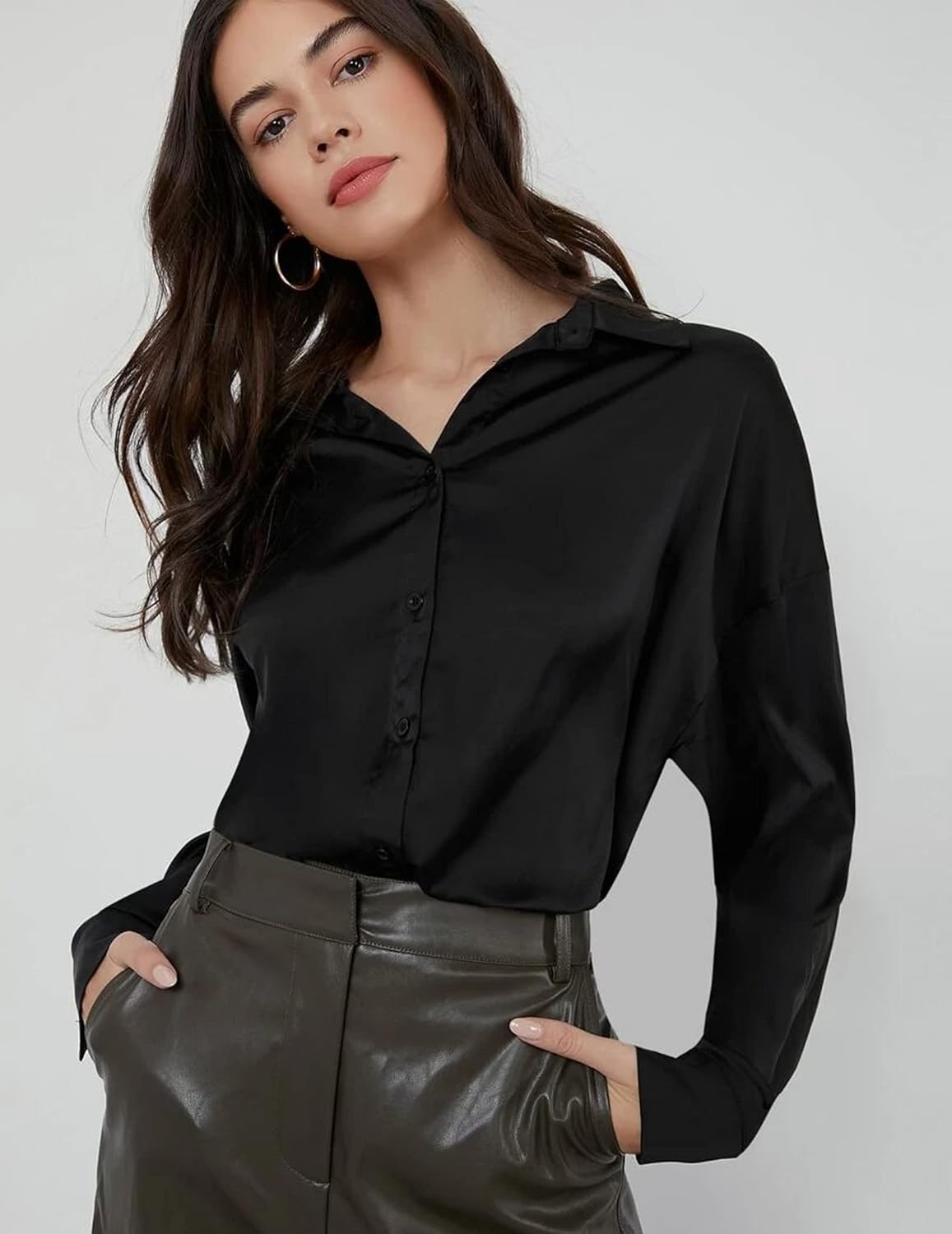 Oversized Long Sleeve Shirt for Women